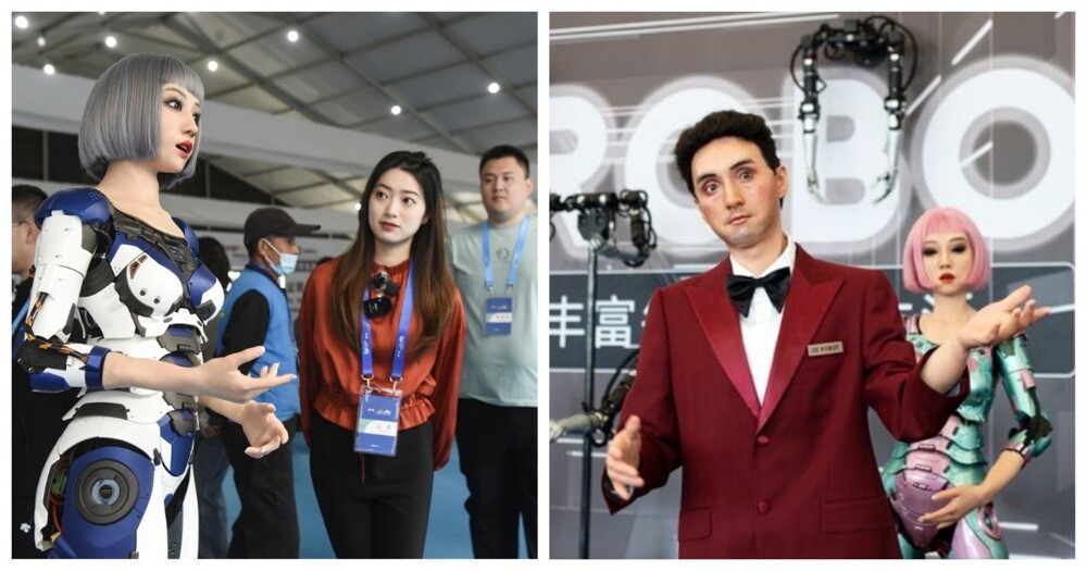 В Китае проходит выставка робототехники с десятками реалистичных машин