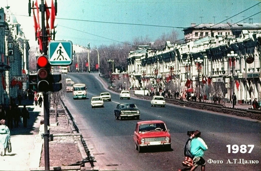 Омск, ул. Ленина, 1987 год.