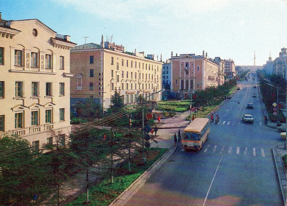 Магадан, проспект Ленина, 1982 год.