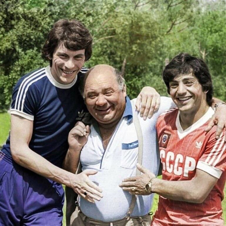 Ринат Дасаев, Евгений Леонов и Хорен Оганесян, Испания, 1982 год.