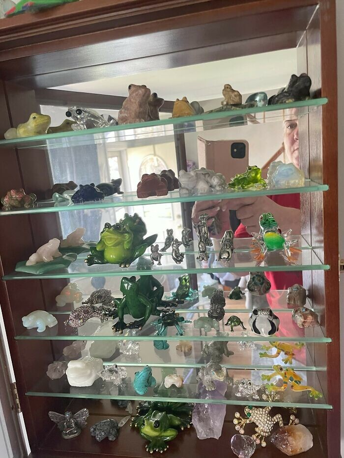 3. «Моя коллекция лягушек — в основном тут камень и стекло»