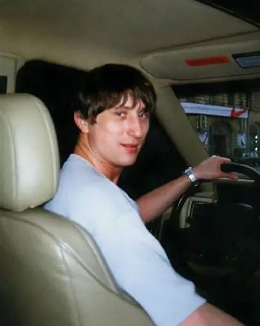 Михей в своём авто, 1990-е годы.