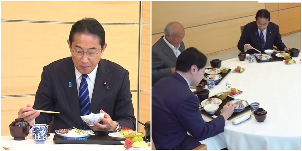 Японские чиновники съели рыбу из префектуры Фукусимы, куда сбрасывают воду с АЭС