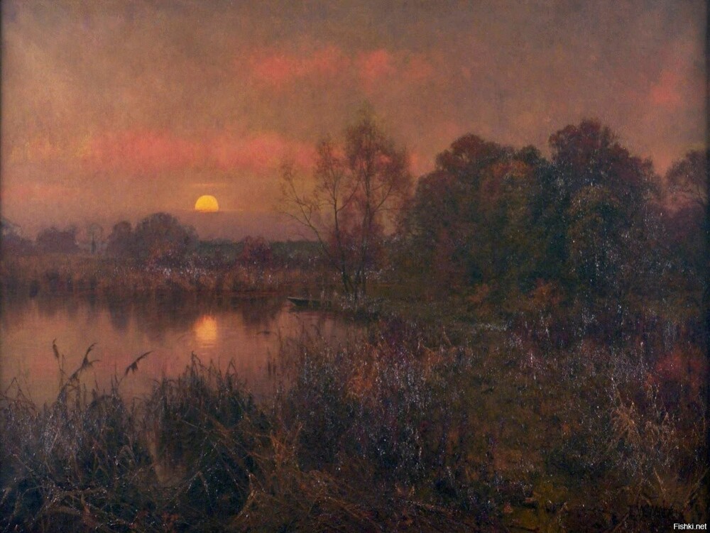 «Осенний восход луны» — Эдвард Уилкинс Уэйт (1854-1924)