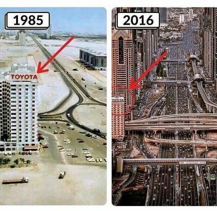 6. Дубай в 1985 и 2016 годах