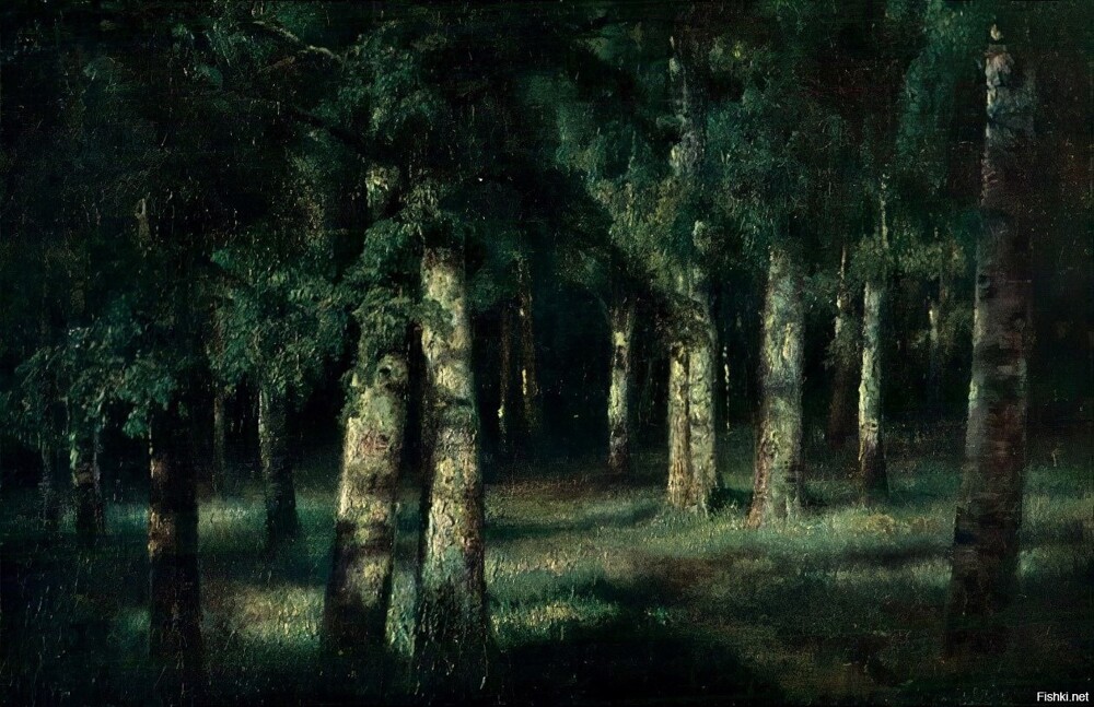 «Лунная ночь в лесу» — Вельц Иван Августович (1866-1926)
