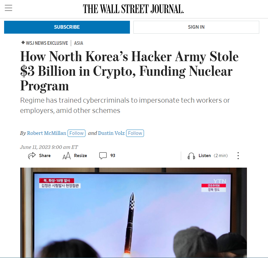 Хакеры сперли 41 миллион долларов для развития ядерной программы КНДР