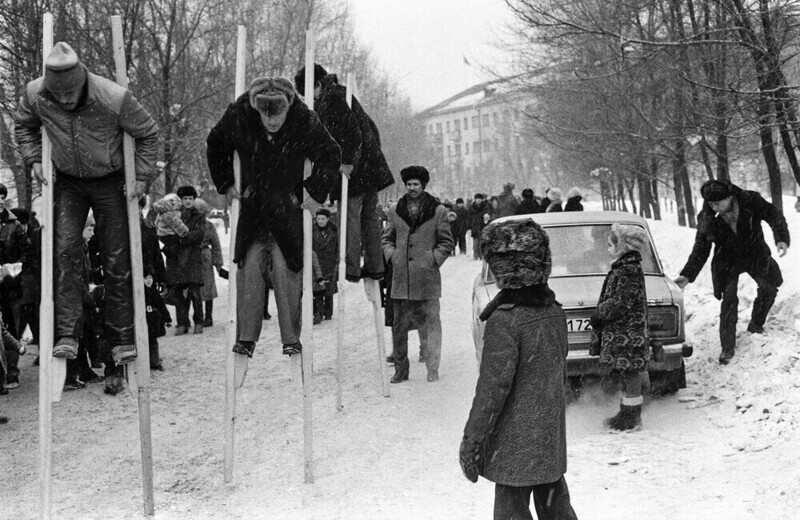 Ходули на Масленице Владимир Воробьев, 10 марта 1984 года, г. Новокузнецк