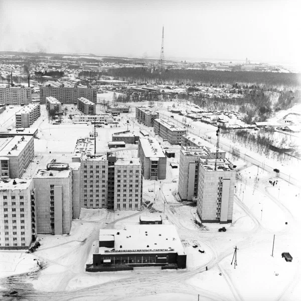 Тобольск, Тюменская область, вид на западную сторону 6 микрорайона, 01. 02.1982 года.