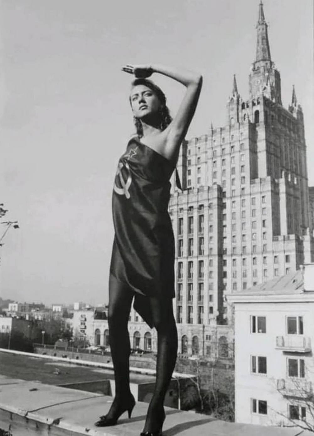 11. Советская модель позирует для фотосессии, Москва, 1987 год