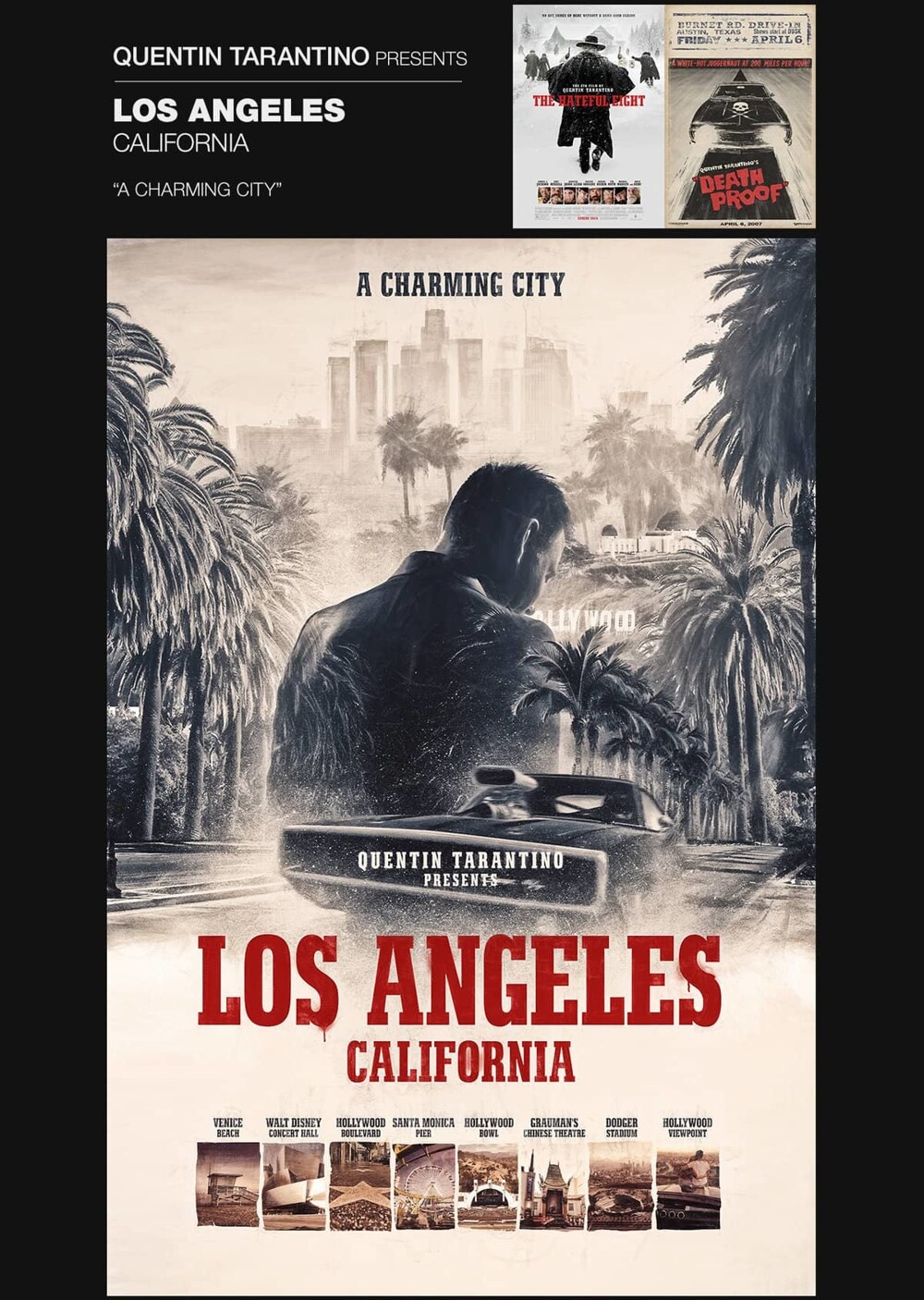 Как выглядели бы постеры фильмов известных режиссёров, если бы те сняли кино о городах