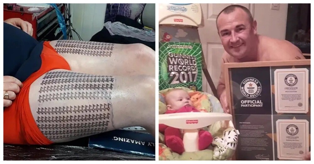Англичанин сделал 667 татуировок с именем дочери и попал в книгу рекордов Гиннесса