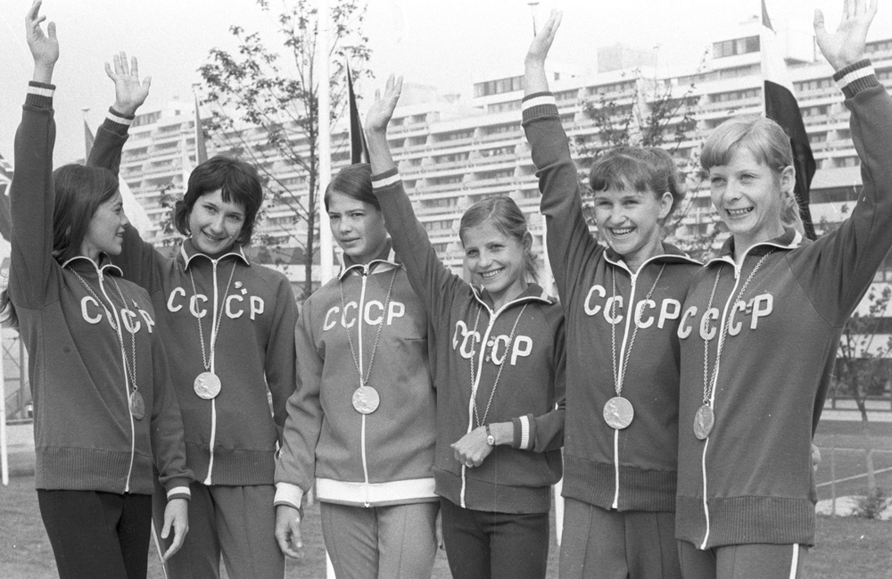 Чемпионки ХХ летних Олимпийских игр в Мюнхене советские гимнастки