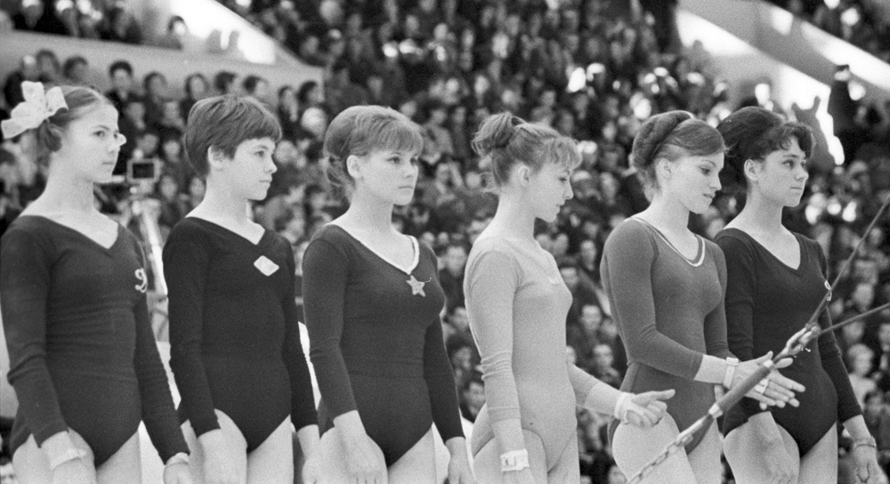 Женская сборная команда СССР по спортивной гимнастике.