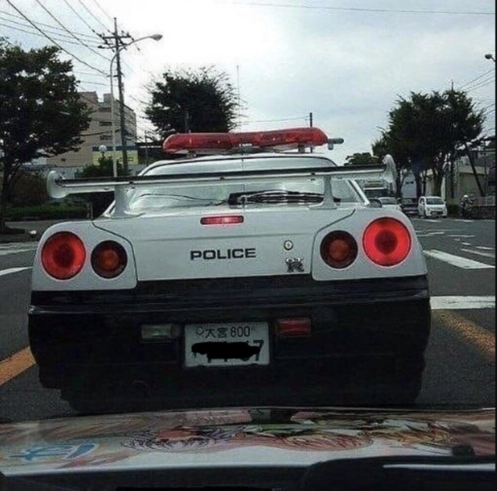 8. Nissan Skyline GT-R (BNR34) на службе полиции, префектура Сайтама, Япония