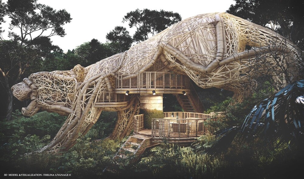 Дизайнер нарисовал объёмные здания в виде животных, и они впечатляют
