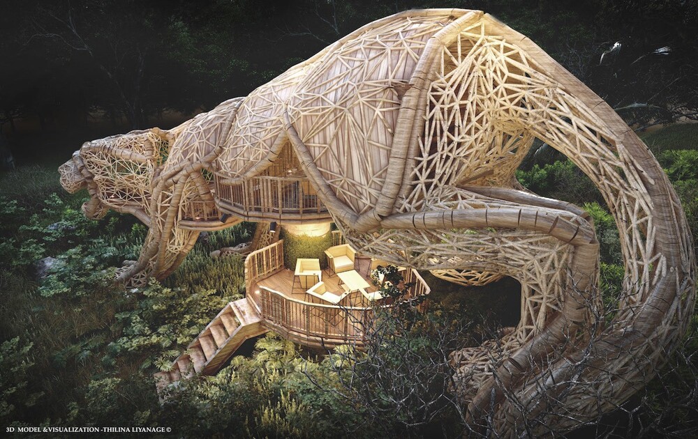 Дизайнер нарисовал объёмные здания в виде животных, и они впечатляют