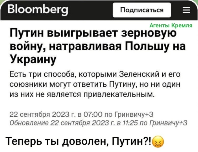 И чего они там курят? Оказывается и тут Путин виноват