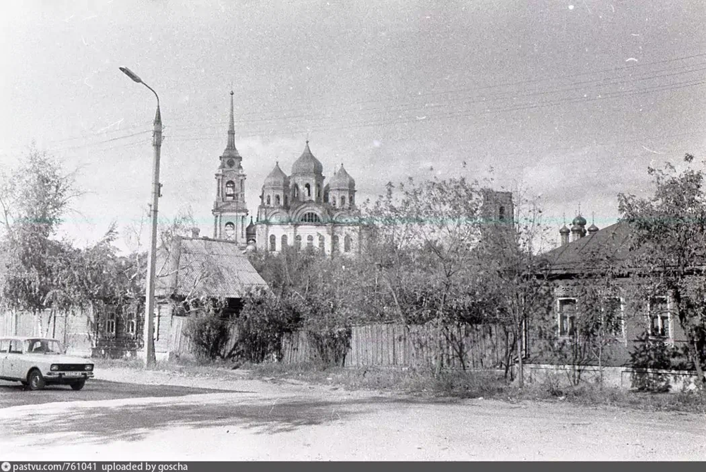Болхов, Орловская область, вид на Собор Спаса Преображения, 1983 год.