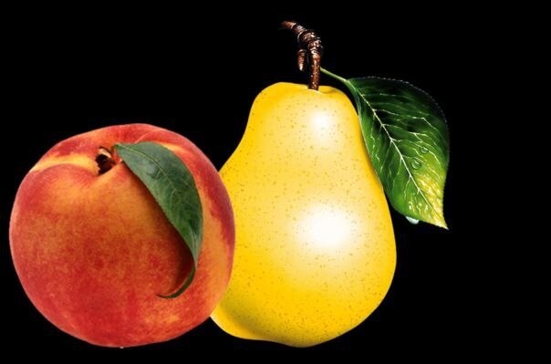 Персик и мандарин