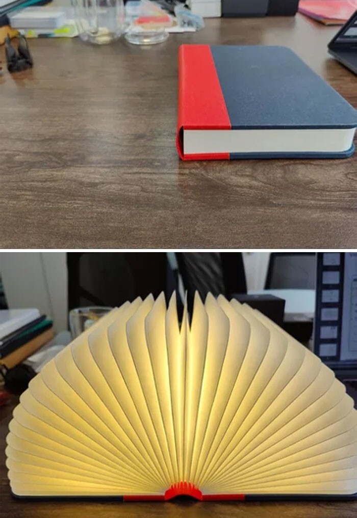 2. Настольная лампа в форме книги