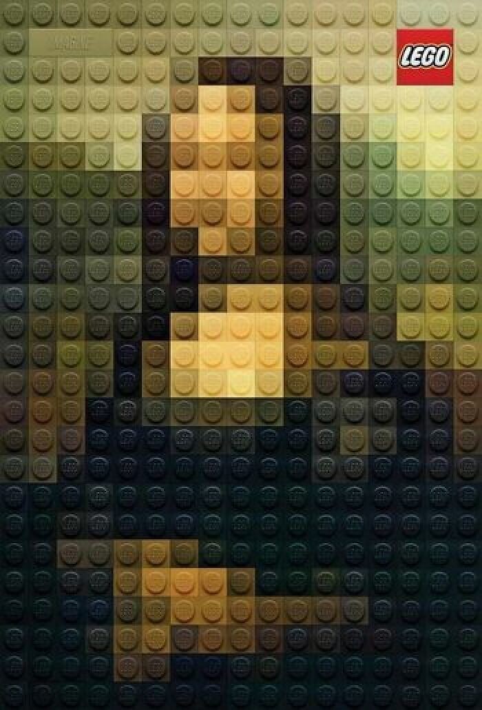 32. Мона Лиза в рекламной кампании LEGO: Imagine