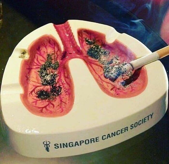 9. Пепельница от Сингапурского онкологического общества
