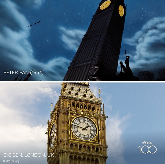 17. "Питер Пэн" (1953)/ Биг-Бен, Лондон, Великобритания