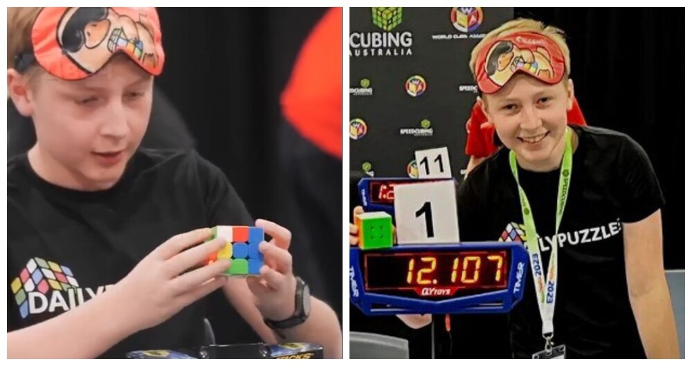 14-летний школьник побил мировой рекорд по сборке кубика Рубика вслепую