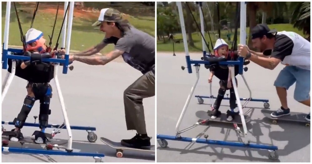 Мужчина дарит особенным детям возможность почувствовать себя скейтбордистами