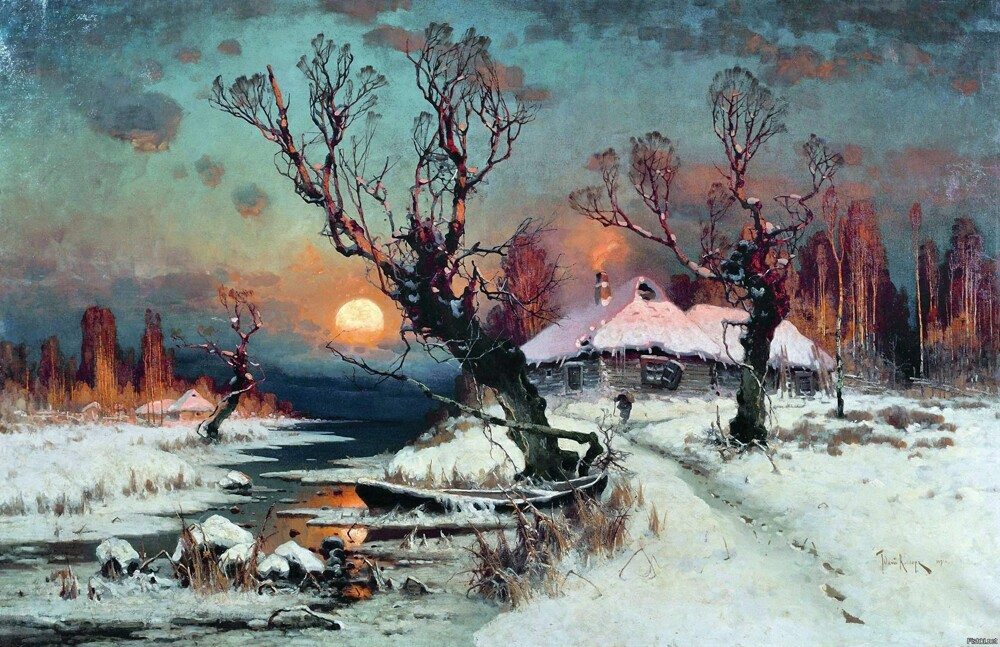 1891 • Юлий Клевер • Закат солнца зимой
