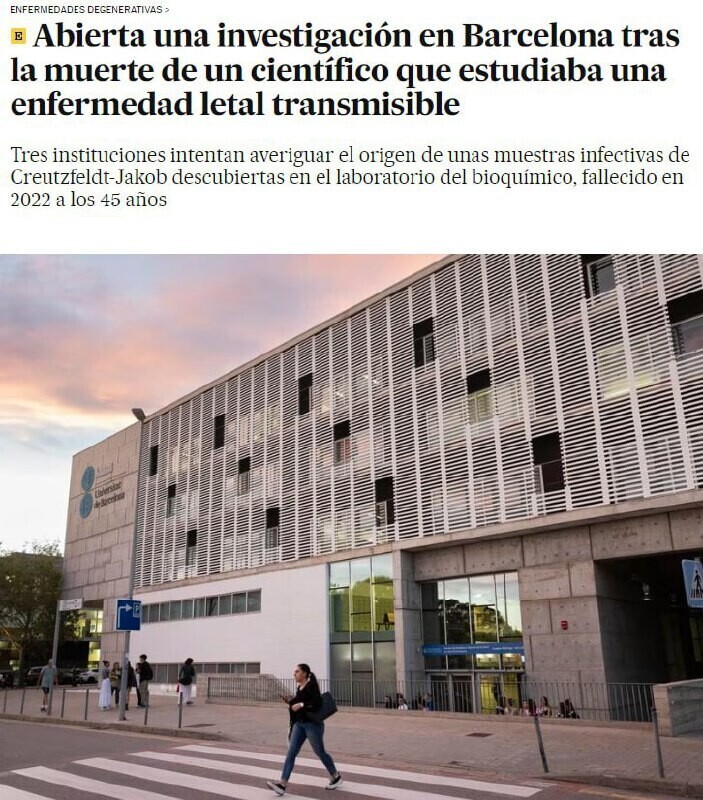 В Испании биохимик умер от болезни, которую изучал и долго скрывал после заражения