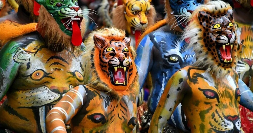 Яркие участники «тигриного» парада в Индии