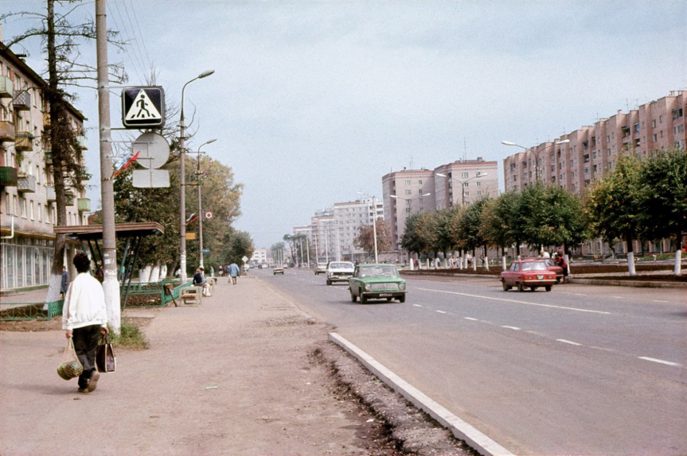 Серпухов, Московская область. Улица Ворошилова, 1989 год.