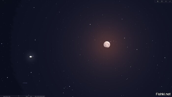 Сейчас видно частичное теневое лунное затмение, на втором фото видимо пульсар...