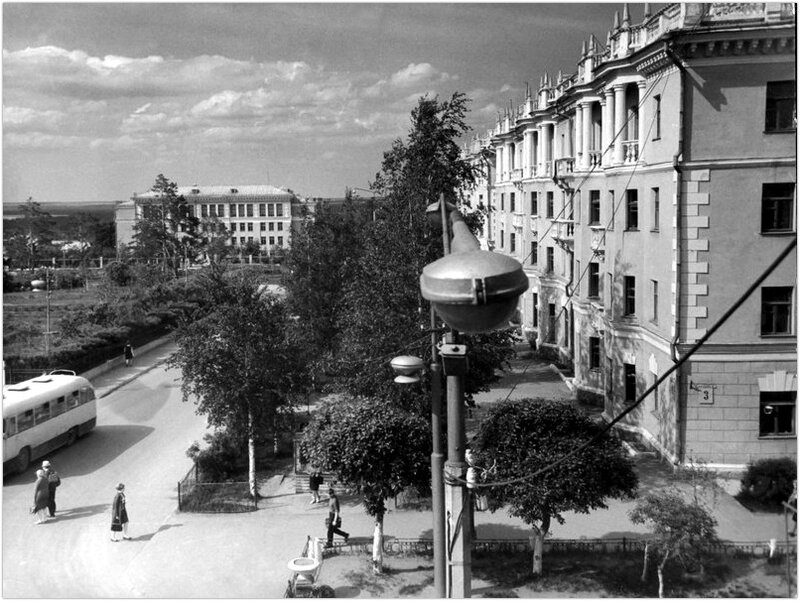 Кирово-Чепецк, Кировская область, проспект Сталина и ул. Островского, 1950-е годы.