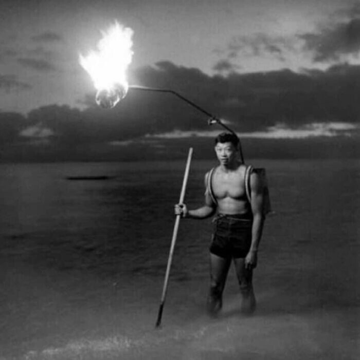 34. Ночная рыбалка на Гавайях, 1948 г.