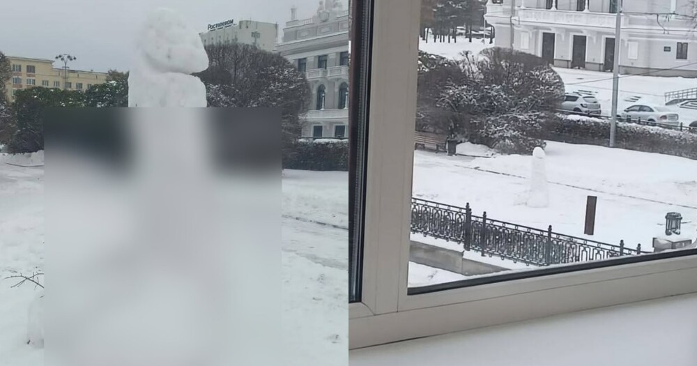 Хорошо стоял: в Екатеринбурге коммунальщики снесли необычную скульптуру из снега