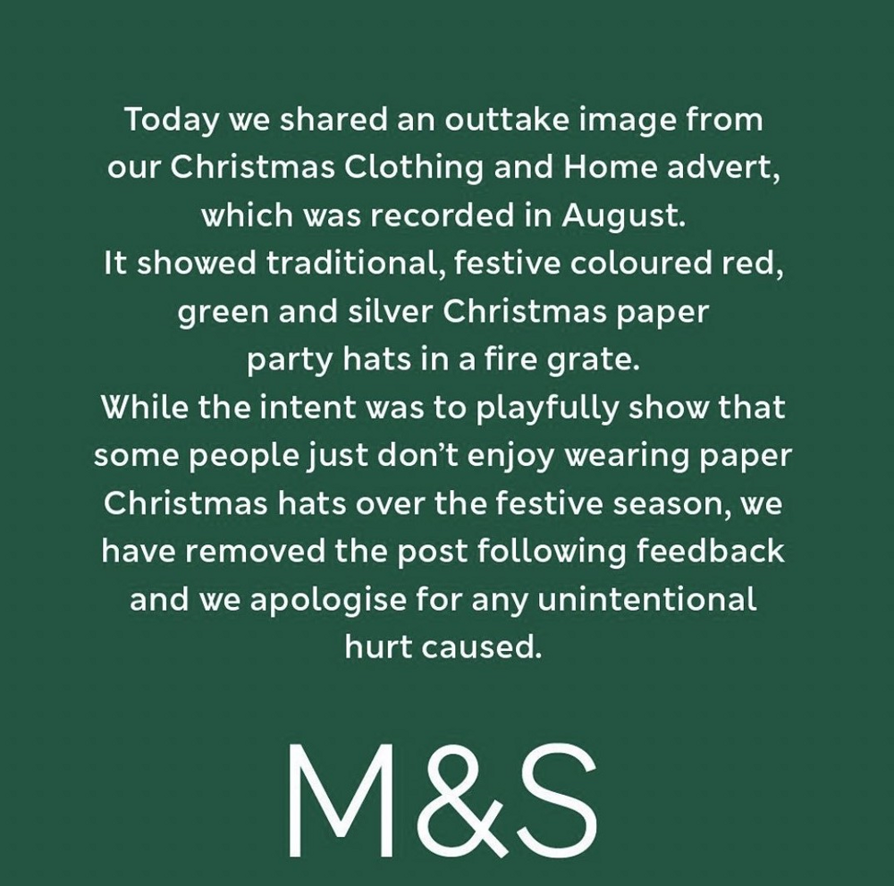 Крупнейший британский производитель одежды Marks & Spencer извинился за рекламу с горящим палестинским флагом