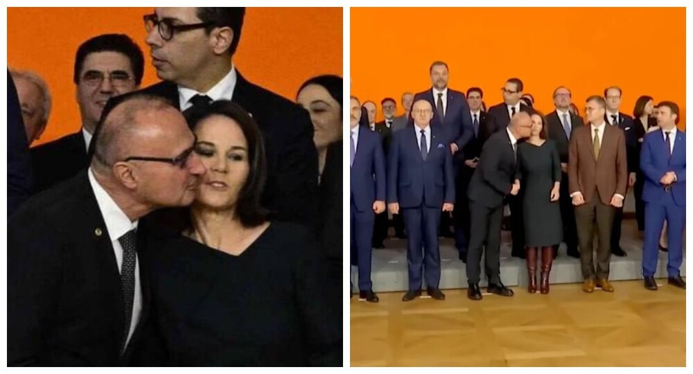 «Поцелуйная атака». Хорватский министр на саммите чмокнул главу МИД Германии