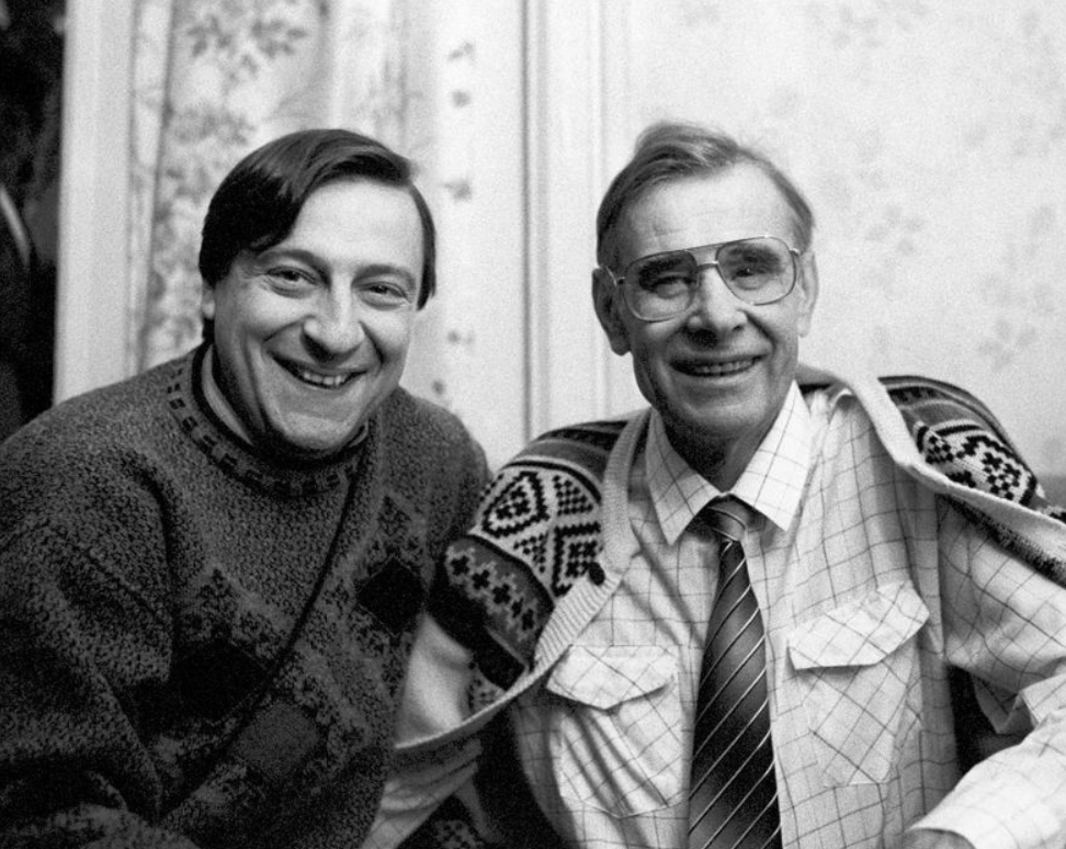 Геннадий Хазанов и Лев Яшин, 1990 год