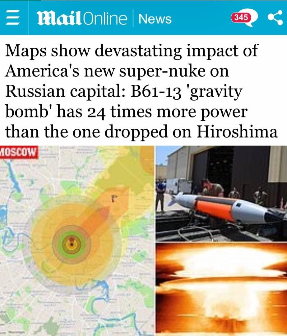 В США посчитали количество жертв в случае ядерного удара по Москве и Питеру