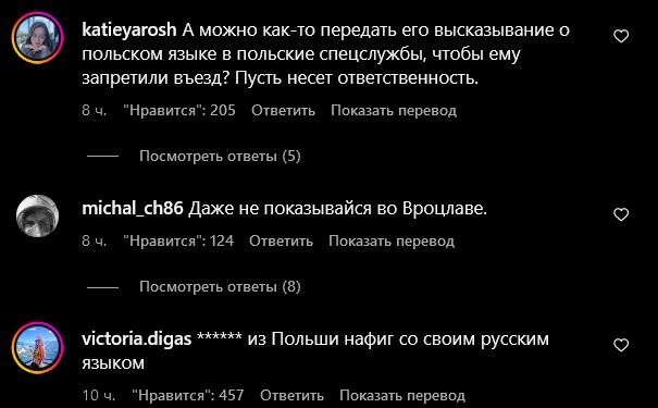 "Не понимаю, зачем говорить по-польски, если есть русский язык": украинский солист "Пошлой Молли" потроллил поляков