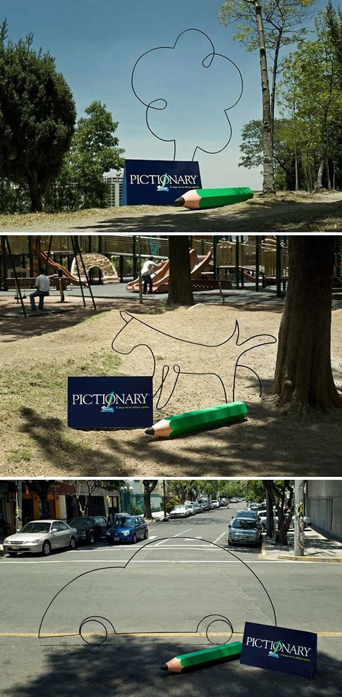 13. Pictionary (игра) — рекламная кампания «Дерево, собака, автомобиль», агентство Ogilvy, Мексика, 2011 год