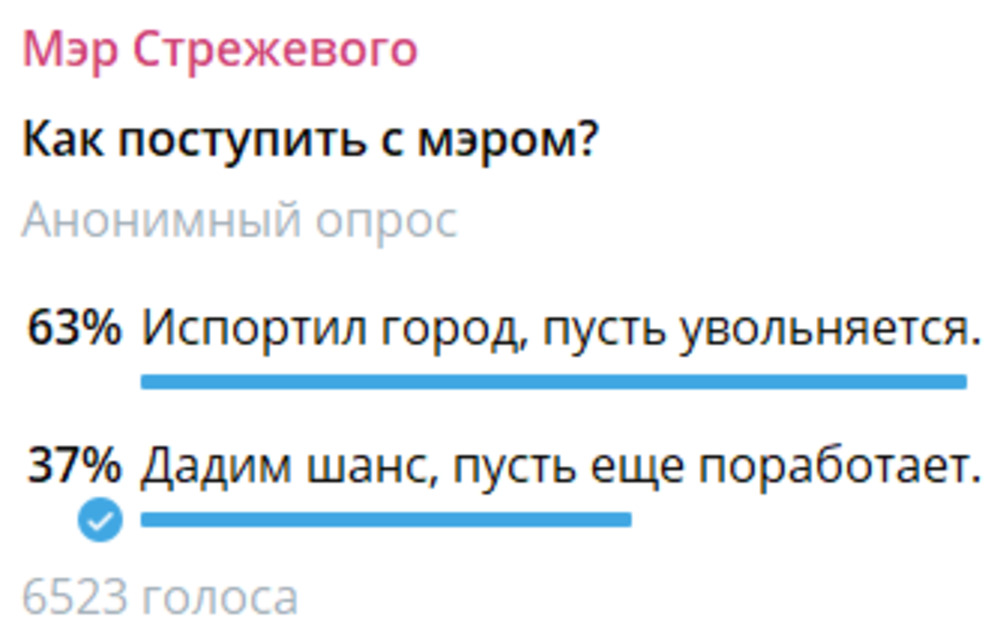 Впервые в России: мэр пообещал уволиться, если за это проголосуют его подписчики в Telegram