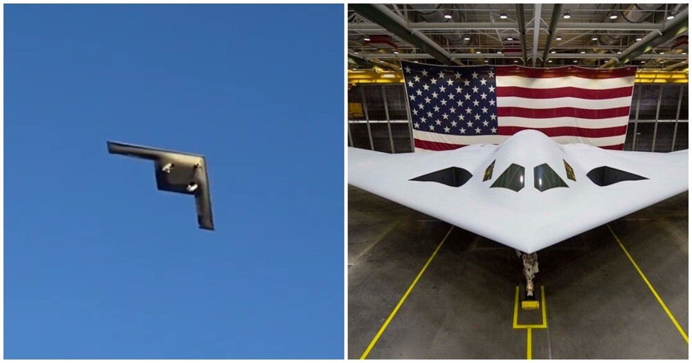 Первый полёт новейшего стратегического бомбардировщика США попал на видео