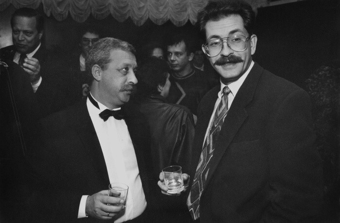 Владислав Листьев с Леонидом Якубовичем, 1992 год.