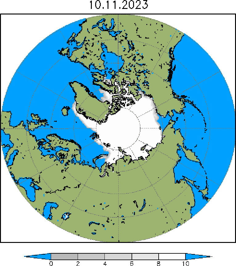 Сплоченность ледового покрова в Арктике