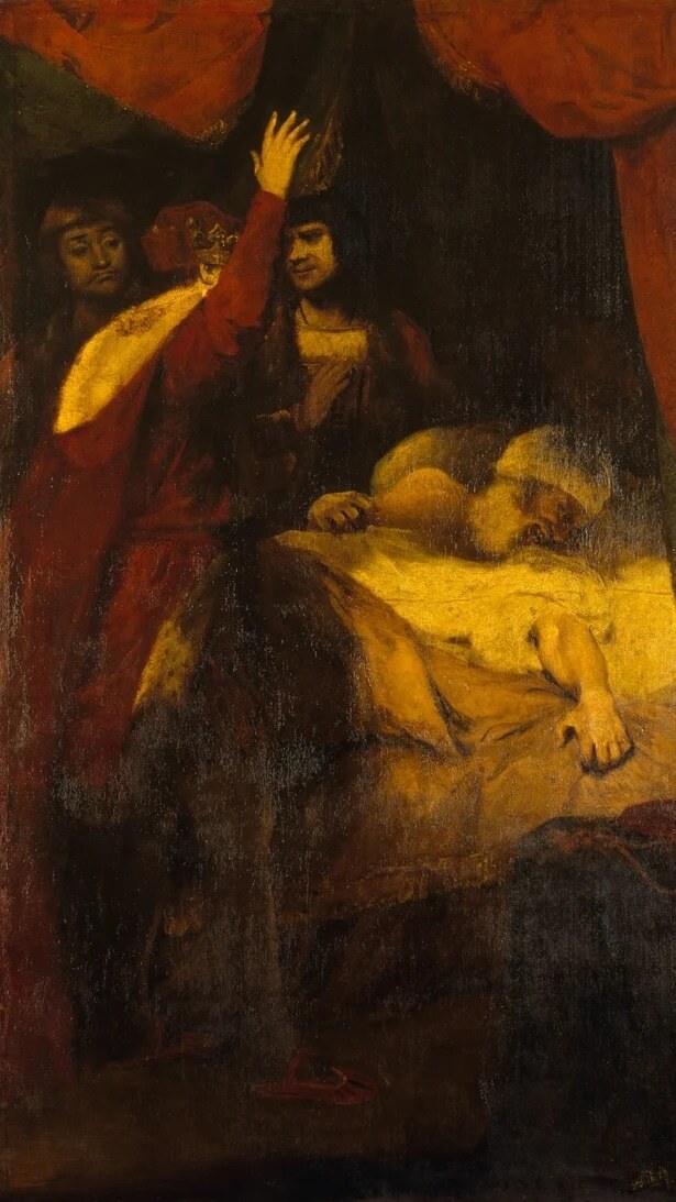 Это картина Джошуа Рейнольдса «Смерть кардинала Бофорта»