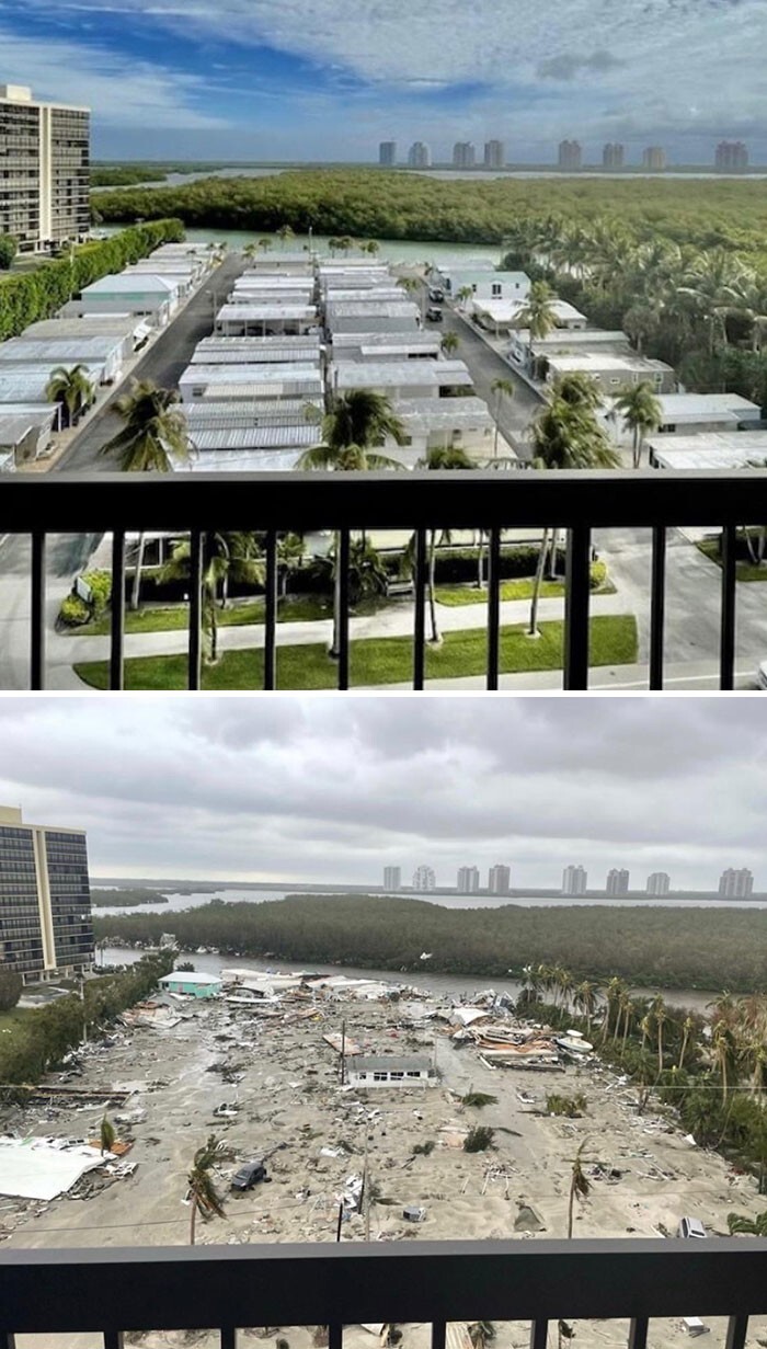 16. До и после урагана "Иан"